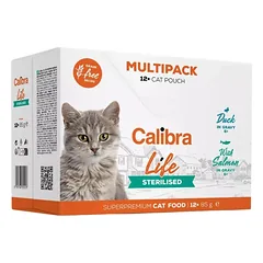 CALIBRA Cat Life Pouches Sterilised Multipack in gravy 12x85 g paketėliai padaže sterilizuotoms katėms