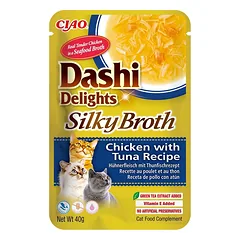 INABA Cat Dashi Delights Silky Broth Vištiena ir tunas 40g nuotrauka
