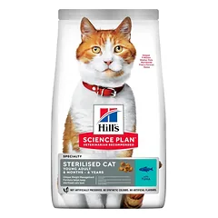 Hills Science Plan Sterilised Cat Young Adult ėdalas katėms su tunu