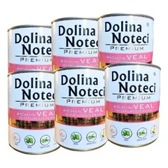 Dolina Noteci Premium konservai šunims su veršiena ir žaliaisiais žirneliais 6x800 g