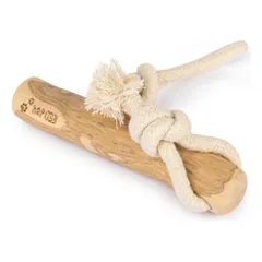 Happet kavamedžio žaislas su virve šunims, M, 40x7 cm — 3 nuotrauka