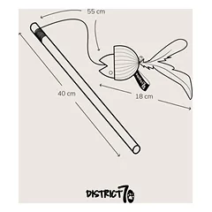 DISTRICT 70 SMASH lazdelė-kartoninis žaislas katėms, 40cm — 3 nuotrauka