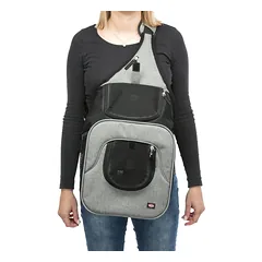 Trixie Savina Front Carrier transportavimo kuprinė šunims ir katėms, pilka, 30x33x26 cm, iki 10 kg — 4 nuotrauka