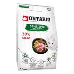 Ontario visavertis pašaras suaugusioms katėms Cat Sensitive, 0,4 kg