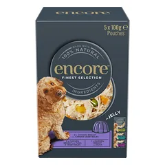 ENCORE Dog Finest Selection in Jelly Multipak 5x100 g mix skonių su vištiena želė