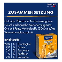Vitakraft Dental 3in1 medium, rinkinys, skanėstai šunims — 3 nuotrauka