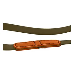 HUNTER Verstellbare Führleine Wolmar BioThane® x Leder, khaki/orange