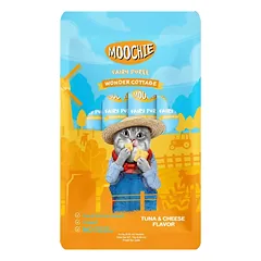 MOOCHIE Fairy Puree tunas ir sūris, 5×15 g, skanėstas katėms 