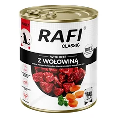 RAFI Classic su jautiena 800 g drėgnas maistas šunims