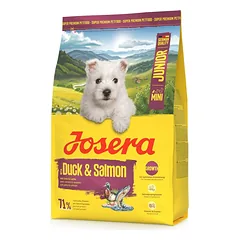 JOSERA Duck and Salmon Junior Mini 3kg tinkamam augti mažų veislių šuniukams
