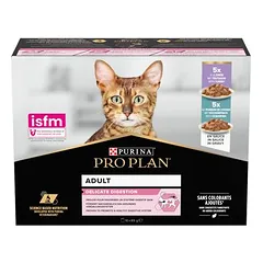 PURINA PRO PLAN Cat Adult Delicate Digestion drėgnas maistas katėms 10 x 85 g — 2 nuotrauka