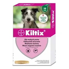 Kiltix antkaklis nuo blusų ir erkių mažiems šunims, 38 cm