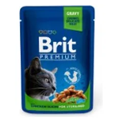 Brit Premium Chicken Slices Sterilised konservai katėms, 100 g parduotuvėje akvanamai.lt