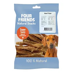 Four Friends Natural Snacks Beef Tripe skanėstas šunims, džiovinti jautienos skrandžiai, 800 g