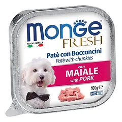 Monge Fresh Adult Chunkies Pork paštetas šunims