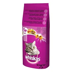 WHISKAS Adult 14 kg - sausas visavertis pašaras suaugusioms katėms su gardžiu tunu