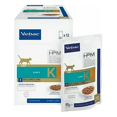 Virbac HPM Cat Kidney & Joint Early Care (1) veterinarinis maistas katėms 12x85 g