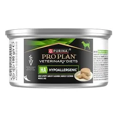 Purina Pro Plan Veterinary Diets HA Hypoallergenic dietinis šlapias pašaras suaugusiems alergiškiems šunims ir šuniukams, 195 g