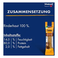 Vitakraft Long Lasting Chews kramtomieji kaulai su jautiena, skanėstai šunims, 50 - 79 g — 3 nuotrauka