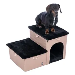 TIAKI sulankstomi augintinių laipteliai, 2 pakopų, L 62 x B 39 x H 35,5 cm — 4 nuotrauka