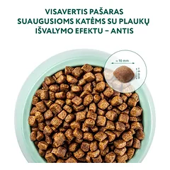 OPTIMEAL sausas maistas suaugusioms katėms su antiena, plaukų išvalymo efektui, 4 kg — 4 nuotrauka