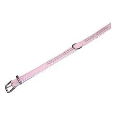 Nobby Halsband Crystal zweireihig rosa/weiß