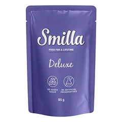 Smilla Deluxe drėgnas maistas katėms, kąsneliai padaže su daržovėmis, maišeliai — 2 nuotrauka