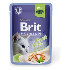 Brit Premium Delicate konservai katėms Trout in Jelly  24vnt. x 85g.