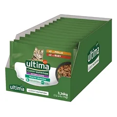 Ultima Cat Expert Nutrition Urinary su vištiena ir jautiena, drėgnas maistas katėms — 2 nuotrauka