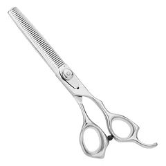 Geib Kiss Silver Pink Blender 6.5 - vienpusės tiesios retinimo žirklės kirpėjams, 42 dantys
