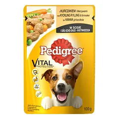 PEDIGREE Adult paketėlis 100g - drėgnas šunų maistas su vištiena ir daržovėmis padaže photo