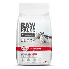 Raw Paleo Ultra Mini Puppy Beef sausas maistas mažų veislių šuniukams, 2 kg