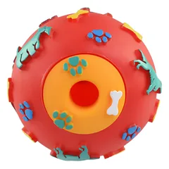 Flamingo Treat Ball - skanėstų kamuolys šunims - raudonas, Czerwony / 11cm — 2 nuotrauka