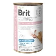 Brit GF Veterinary Diets konservuotas pašaras šunims Hypoallergenic Monoprotein Tuna 400g