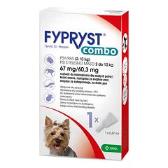 Fypryst Combo 67 mg/60,3 mg, užlaš. tirpalas mažiems šunims (2-10kg) 1 pipetė10 PIP