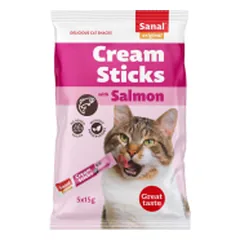 Sanal Cream Sticks Salmon skanėstai katėms, 75 g