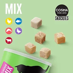 Cosma mišrus rinkinys: Tigerino Premium kraikas katėms + Cosma Snackies Tube — 4 nuotrauka