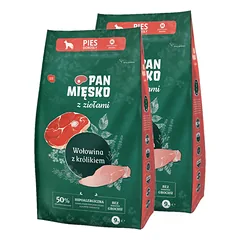 Pan Mięsko su žolelėmis Jautiena su triušienos traškučiais M 2x9kg