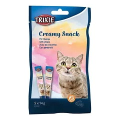 Trixie Creamy Snack With Shrimp skysti skanėstai katėms su tunu ir krevetėmis, 5×14 g