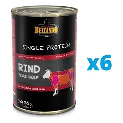 BELCANDO Single Protein Jautiena 6x400 g šlapias šunų maistas
