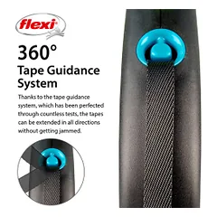 Flexi Black Design juostinis, mėlynas pavadėlis šunims, L, 5 m — 3 nuotrauka
