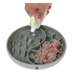 TIAKI silikoninis lėtai ėsti skatinantis dubenėlis Korys, apie Ø 19 x H 3,5 cm — 4 nuotrauka