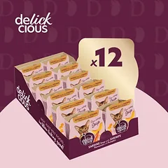 Delickcious™ skystas skanėstas katėms – sriuba su sardinėmis, krevetėmis ir moliūgu