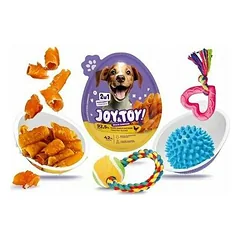 Joy & Toy Dog Snack Surprise, skanėstai šunims, susukti vištienos griežinėliai — 3 nuotrauka