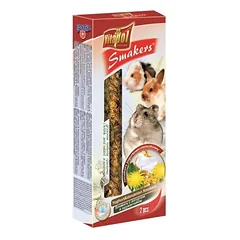 Vitapol Standard Smakers Jogurto ir kiaulpienės papildomi lazdelių formos skanėstai graužikams ir triušiams, 2 vnt., 90 g