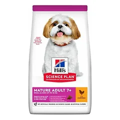 Hills Science Plan Dog Mature Adult 7+ Small & Mini sausas maistas mažų veislių šunims su vištiena, 1.5 kg