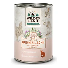 WILDES LAND Classic Adult Chicken & Salmon konservai katėms su vištiena ir lašiša, 400g