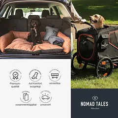 Nomad Tales automobilinė sėdynė šunims, ebony, Labai mažiems < 4 kg — 5 nuotrauka