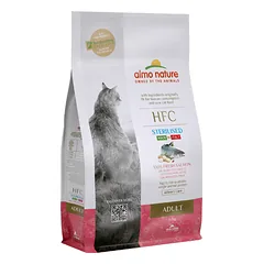 Almo Nature HFC Cat Adult Salmon sausas maistas suaugusioms katėms su lašiša, 1,2 kg