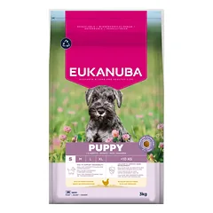 Eukanuba Life Care Small Puppy sausas maistas mažų veislių šuniukams su vištiena, 3 kg
